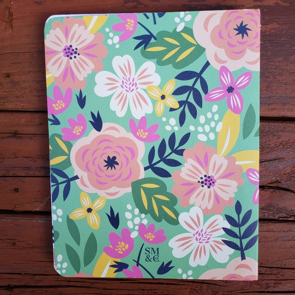 SM&CO Daily Planner With Floral Design (Paperback and Spiral Bound) + STICKERS